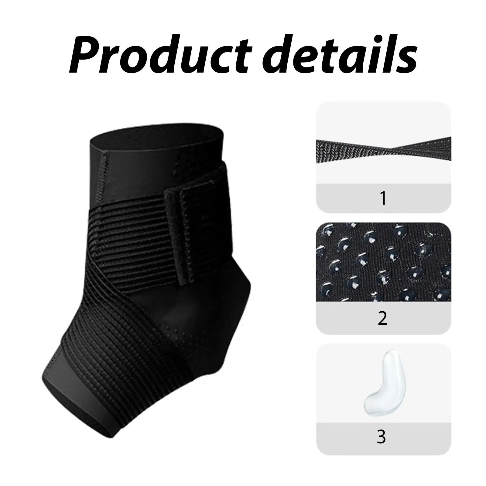 Foot Ankle Brace Protection Heel Protector Sports Compression Sleeve Wrap for Adults Riding Basketball Jogging Stabilizing