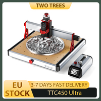 TWO TREES TTC450 Ultra CNC Router Machine, 2-in-1 Laser Engraving Cutter Router Table, 500W high-efficiency spindle, 460mmx460mm