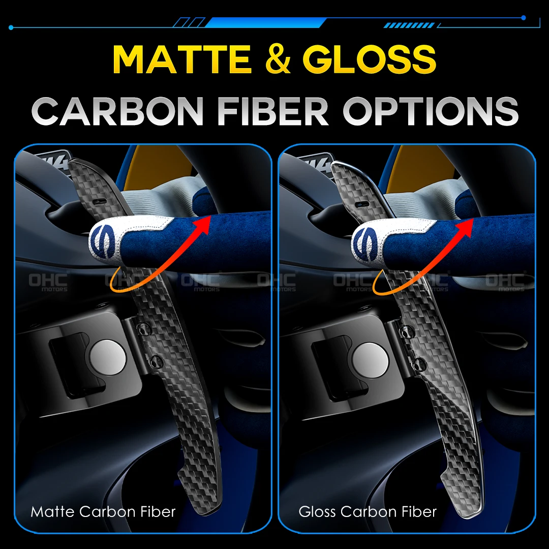OHC 모터 플러그 앤 플레이 리얼 카본 파이버 알루미늄 마그네틱 패들 시프터, 미니 F54, F55, F56, F57, F60 LCI 호환 가능