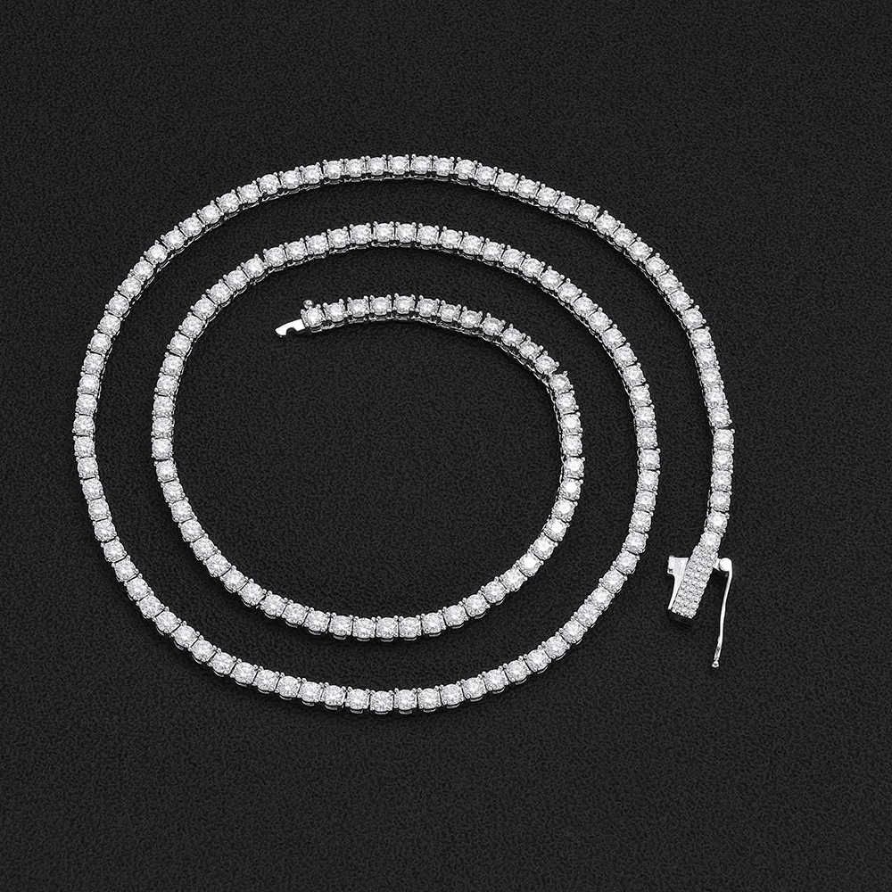ESKEEM 3mm 4mm Iced Out Tennis Chain Necklace Bracelet for Men Women Bling CZ Diamond Hip Hop Jewelry Wholesale