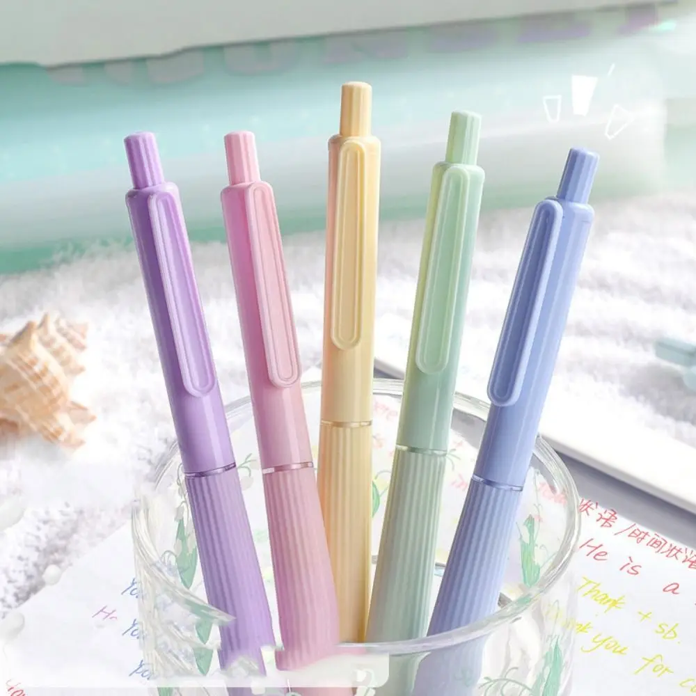 5 pcs Funny Press Press Color Ballpoint Pen Multifunction Retractable Student Writing Pen Sign Pen Cartoon Gel Pen School Home