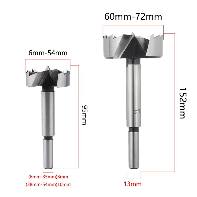 Woodworking Multi-tooth Forstner Drill Bits 6mm-72mm Hinge Boring Drill Bits Self Centering Hole Saw Woodworking Drilling Tools