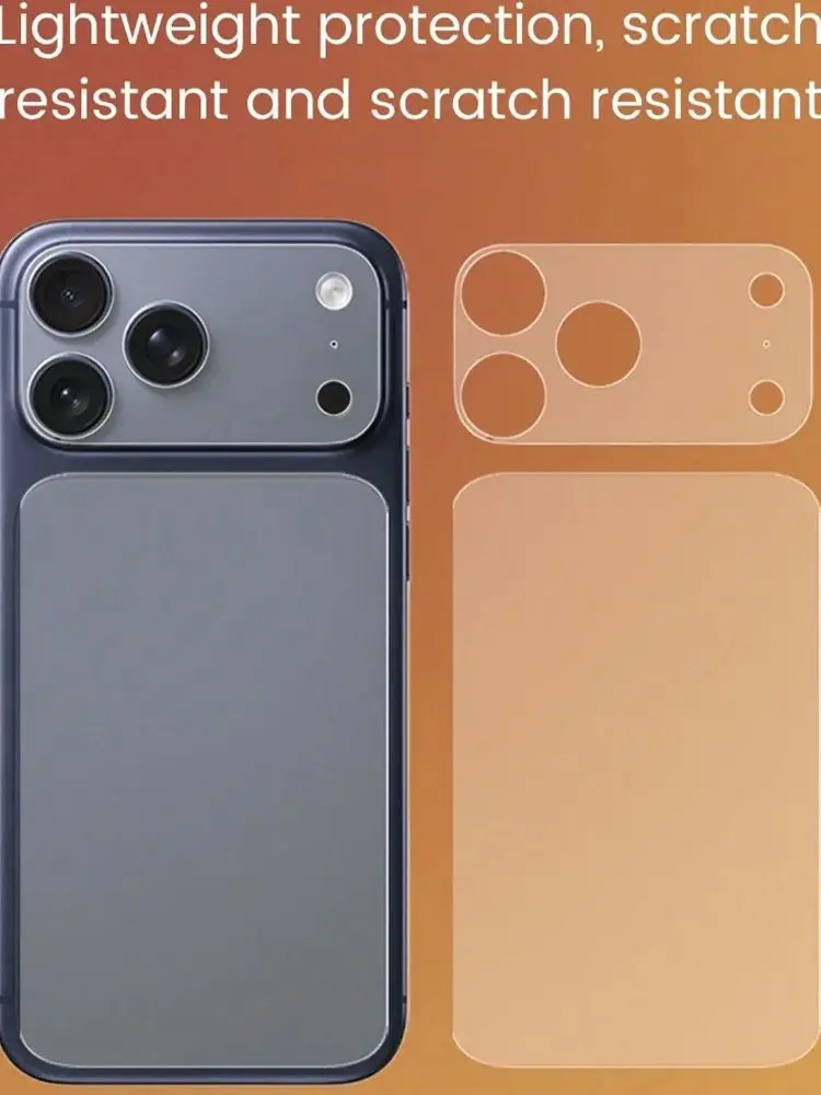 NNBILI 2 Stück/Set, mattes Schutzfolie für die Kameralinse + matte PET-Schutzfolie für die Rückseite, für iPhone 18 Pro Max, 18 Pro Max, Handy-Zubehör, minimalistisches Design.