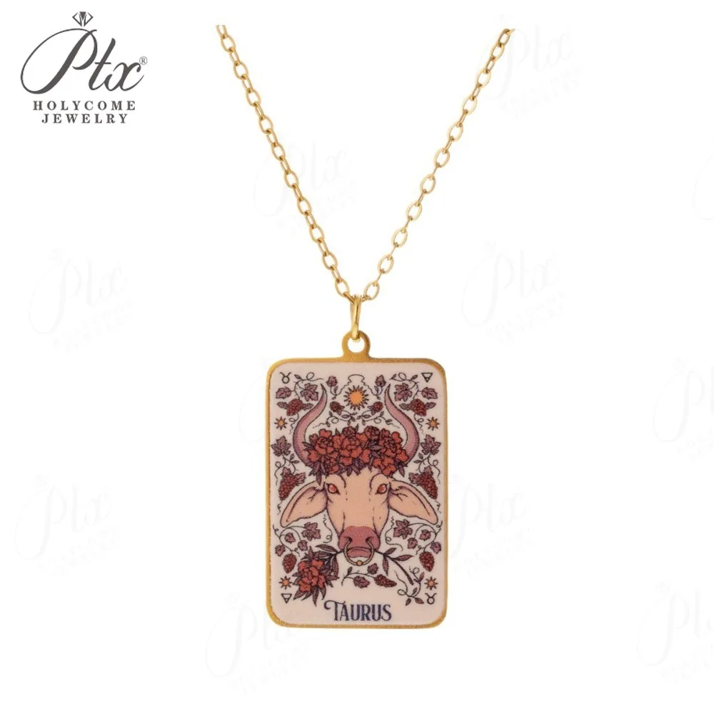 12 Sternzeichen Anhänger Halskette Unisex Design Tarot Schmuck Trendiges Geburtstagsgeschenk für Sie Einzigartige Kollektion im Angebot Großhandelspreis – Detail 16