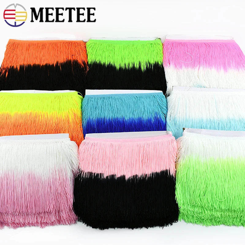 

1/2Meters 20cm Gradient Fringe Tassels Latin Dress Curtain Lace Trim Dance Clothes Trimmings Tassel Fringes Sewing Accessories