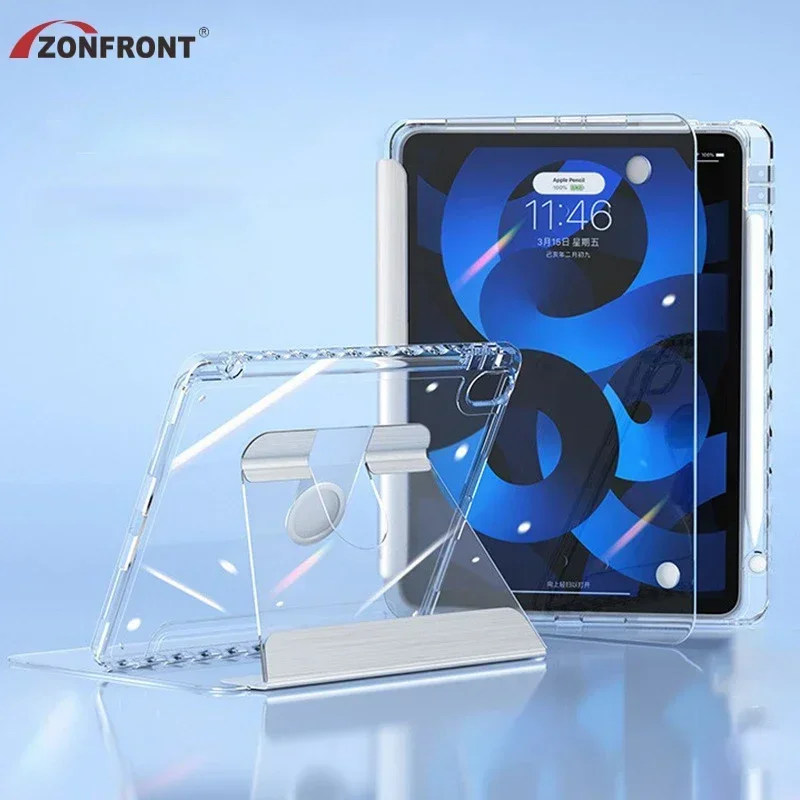 New Release Crystal Clear Ipad Air 4/5 10.9Inch 10.2 Protective Case with Pen Slot for Apple Tablet Ipad 10th Pro11 Case 아이패드케이스