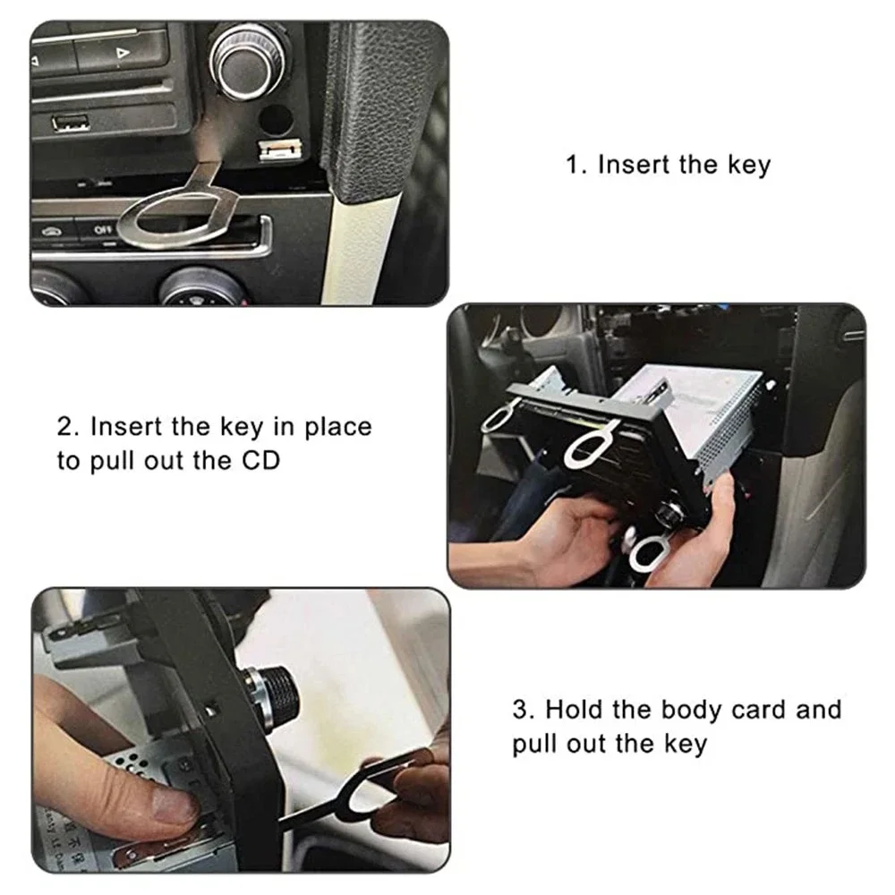 مجموعة مفاتيح أداة إزالة راديو ستيريو السيارة لمرسيدس أودي فورد فولكس فاجن #5