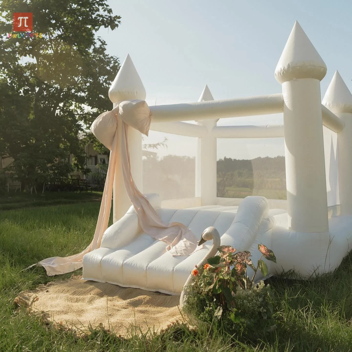 

Mini Bounce House With Slide Ball Pit Birthday Gift 1-6 Years Old PVC Mini Inflatable Castle Children's Toy Castle with blower