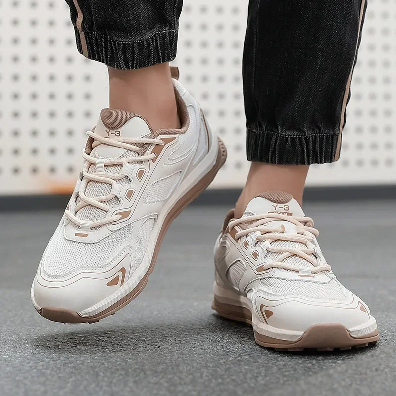 أحذية رجالية كاجوال شبكية قابلة للتنفس خفيفة الوزن ومضادة للانزلاق ومريحة وممتصة للصدمات، أحذية رياضية عصرية سهلة الارتداء