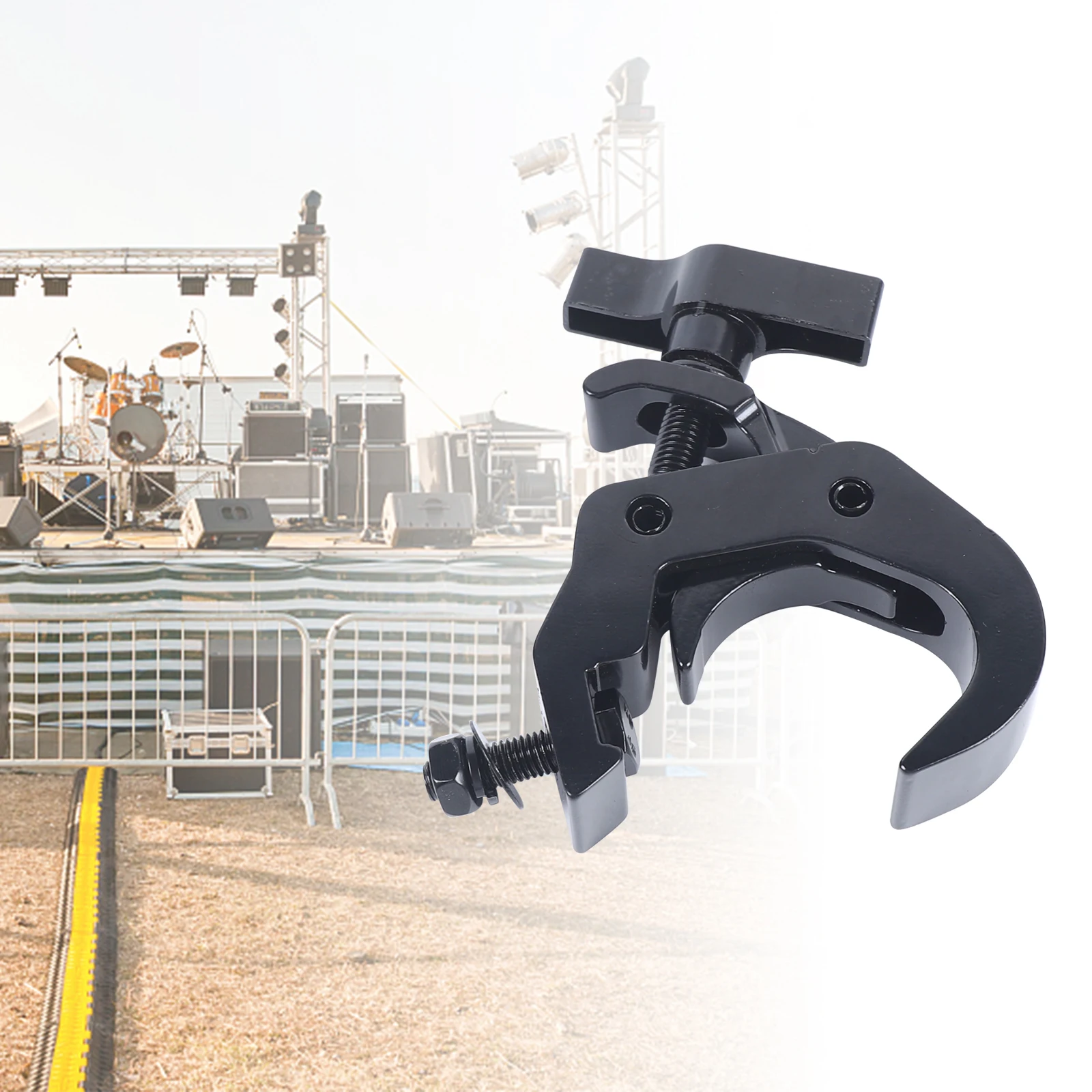 8 шт. 4-5,2 см диапазон зажима сценические зажимы для освещения Par черный зажим для сценического освещения с практичной ручкой из алюминиевого сплава