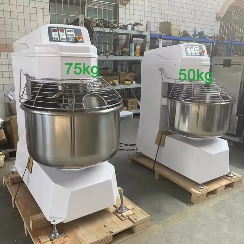 Industrial Spiral Dough Mixer ZL-75 75kg Flour Capacity 200L Automatic Double Speed Bread Dough Mixer for Bakery Factory with CE