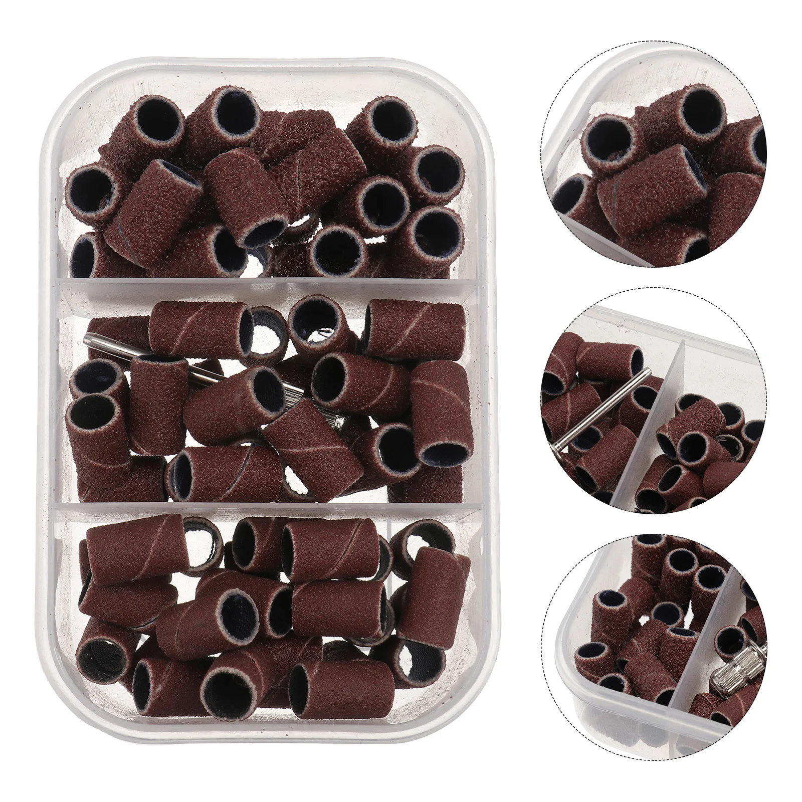 1 صندوق حلقات رمل مانيكير عالية الجودة مع سطح خشن لإزالة غراء طلاء الأظافر الفعالة تلميع فن الأظافر الاحترافي #3