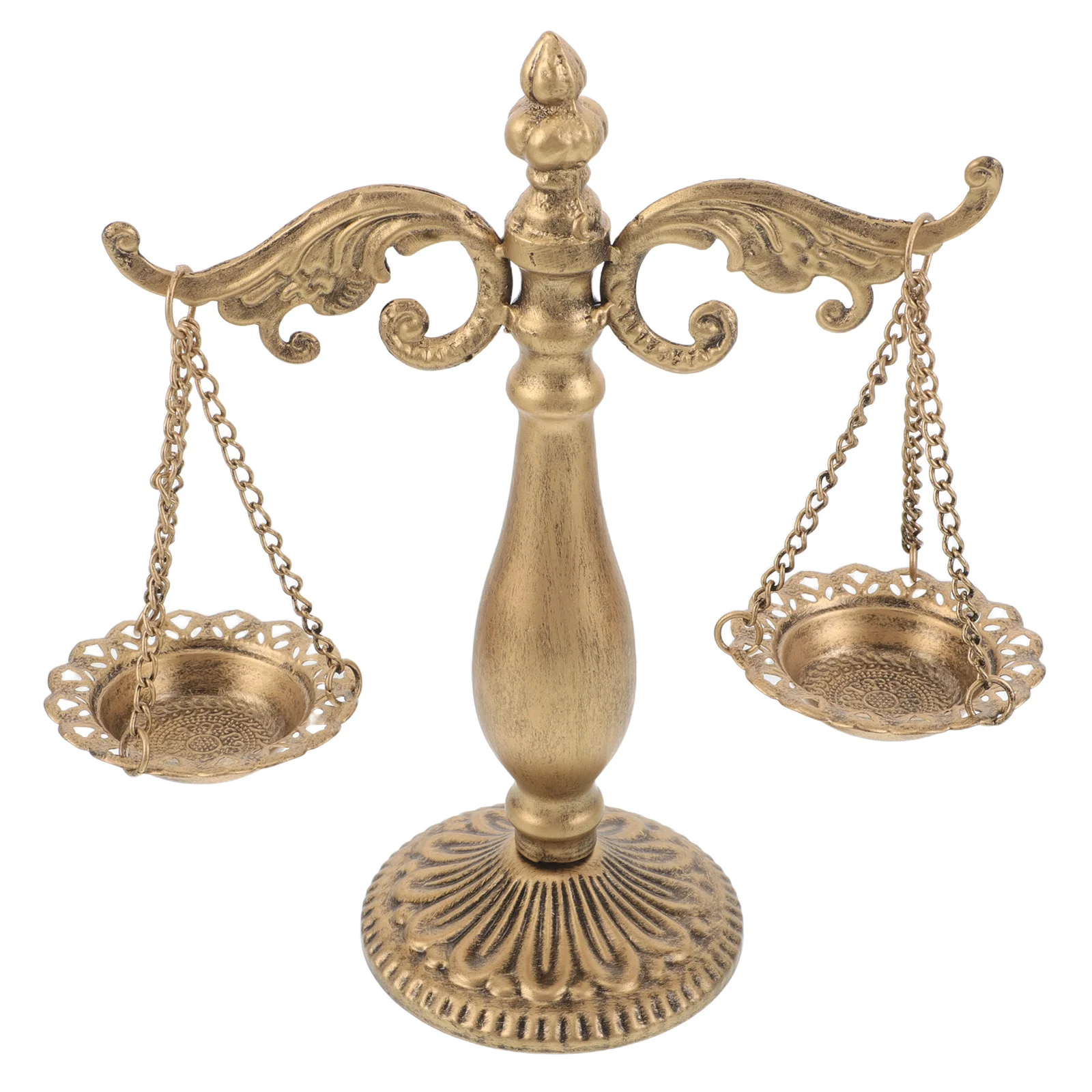 

Retro Vintage Metal Libra Balance Scale Iron Justice Scale Sculpture for Office Desk Library Home Lawyer Decor