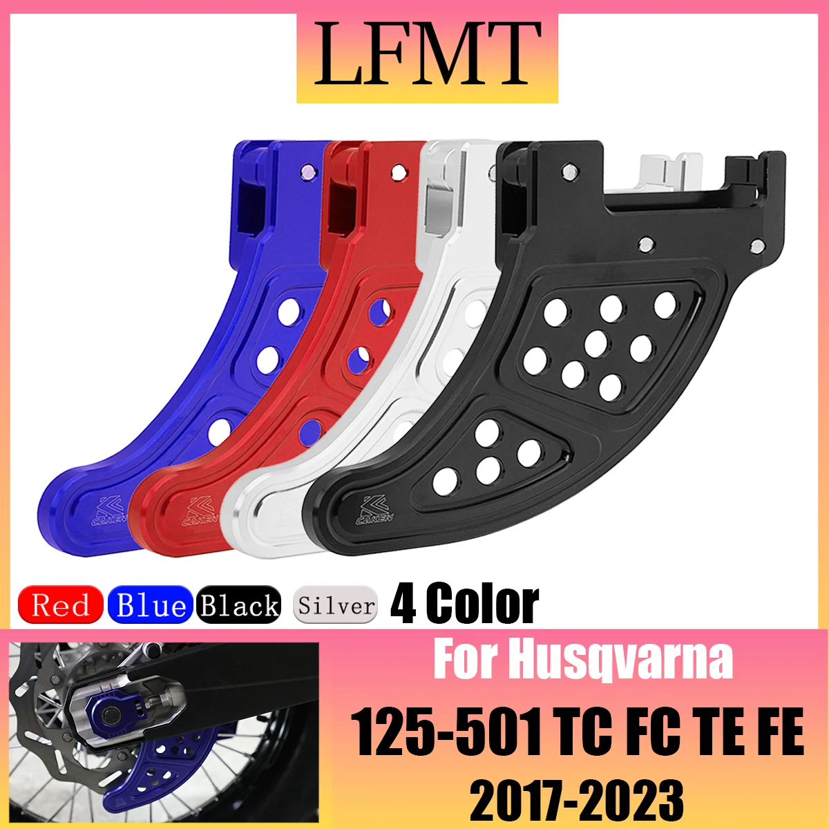 

For Husqvarna TC FC TE FE 125 250 300 350 450 500 Motorcycle CNC Rear Brake Disc Guard Protector Cover 2017-2020 2021 2022 2023