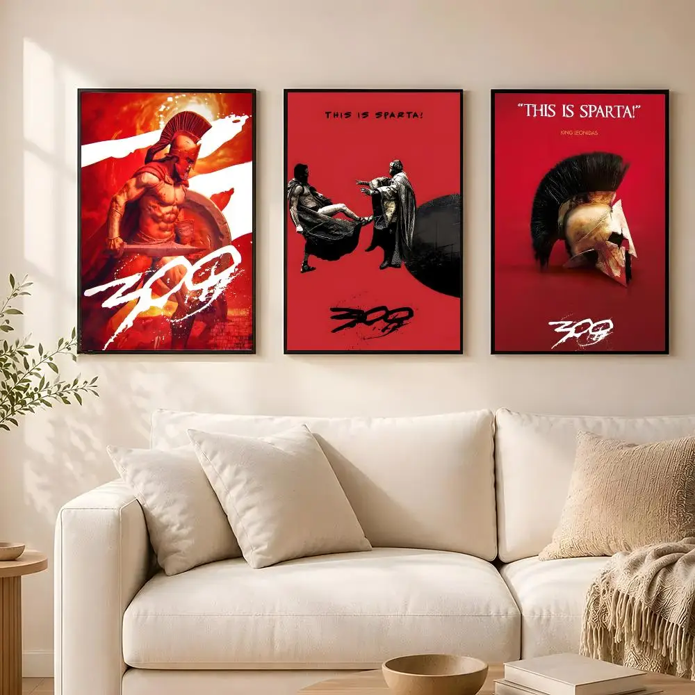 Movie S-Sparta 300 Poster poster Self-adhesive wall stickers, suitable for room decoration, high-quality printing.