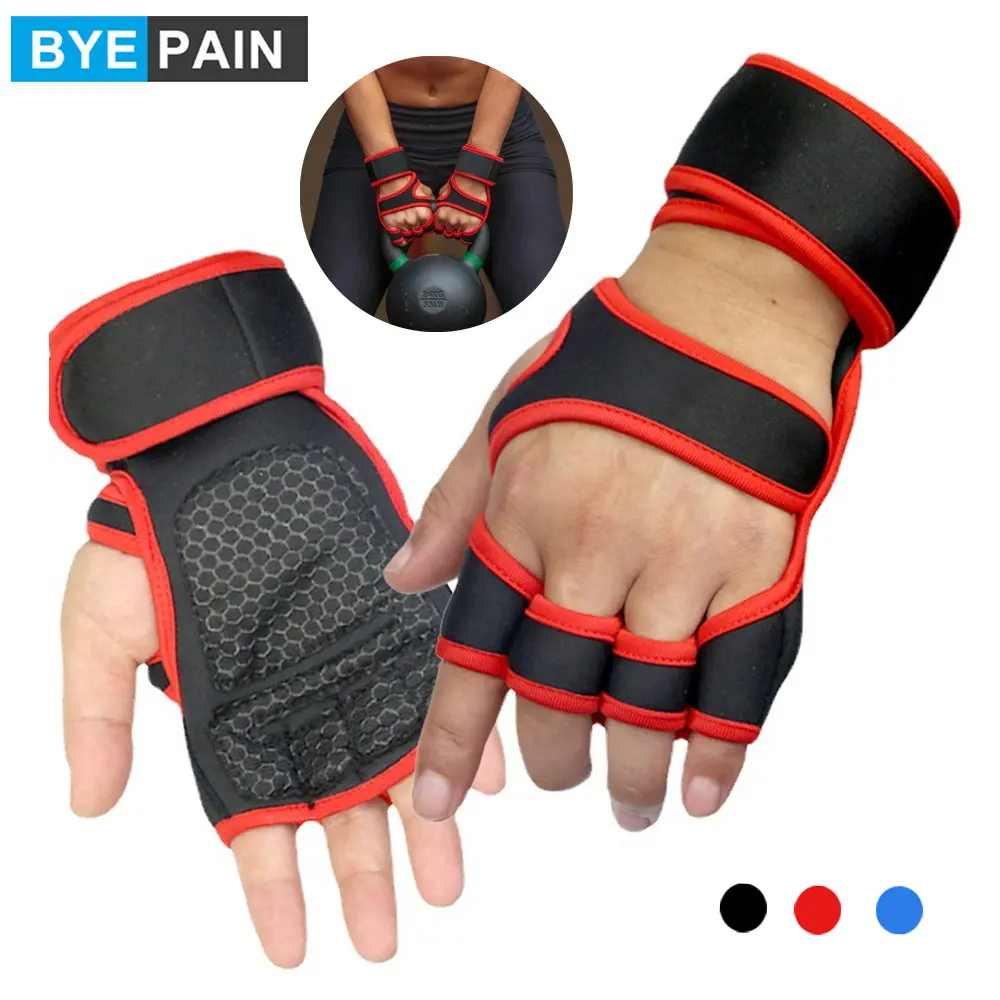 

BYEPAIN 1Pair Cross Training Gloves with Wrist Support for Fitness, WOD, Weightlifting, Gym Workout & Powerlifting