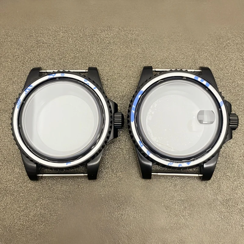 

40 мм для аксессуаров для механизмов NH35, альтернативный черный корпус, сапфировое стекло для механизма NH34/NH36