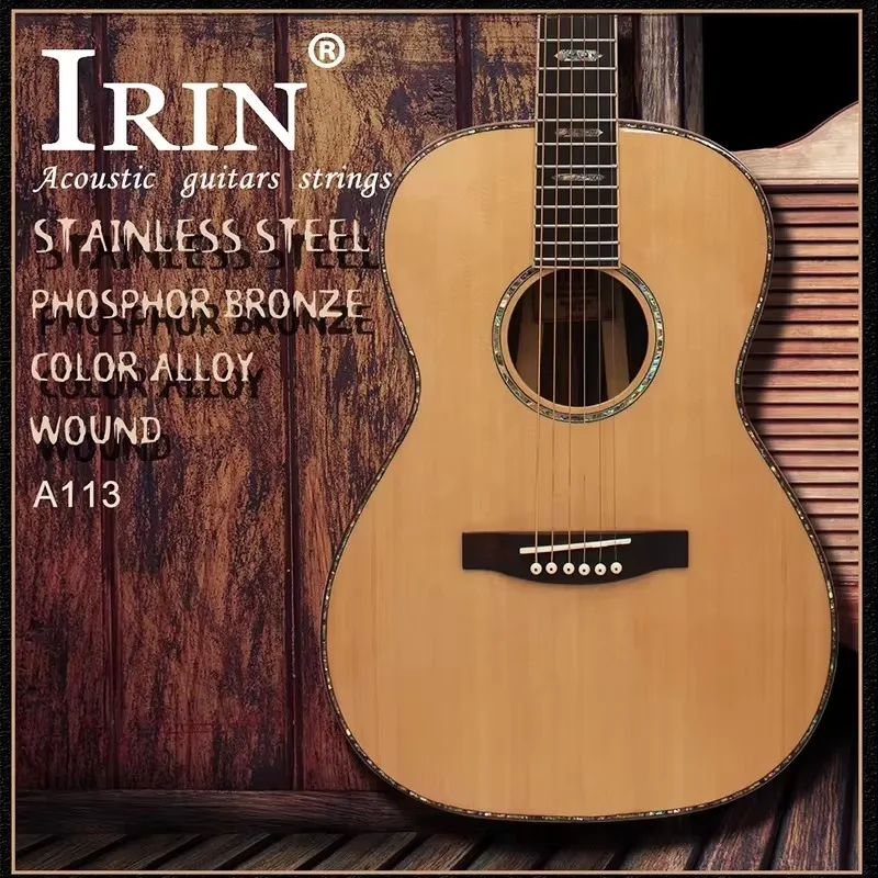 6 stks/set Akoestische Gitaar Snaren Universele Vernikkeld Koolstofstaal Zeshoekige Kern Guitarra Snaren Gitaar Accessoires