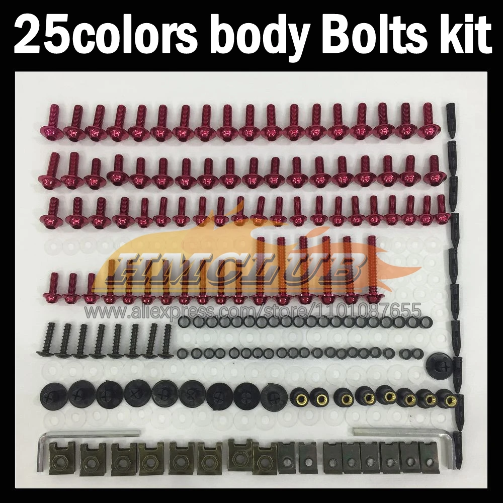 268ps Full Screws Kit Body bolt For KAWASAKI NINJA 650R ER-6F ER 6F 650 R ER6F 09 10 11 2009 2010 2011 Fairing bolts screw NutS