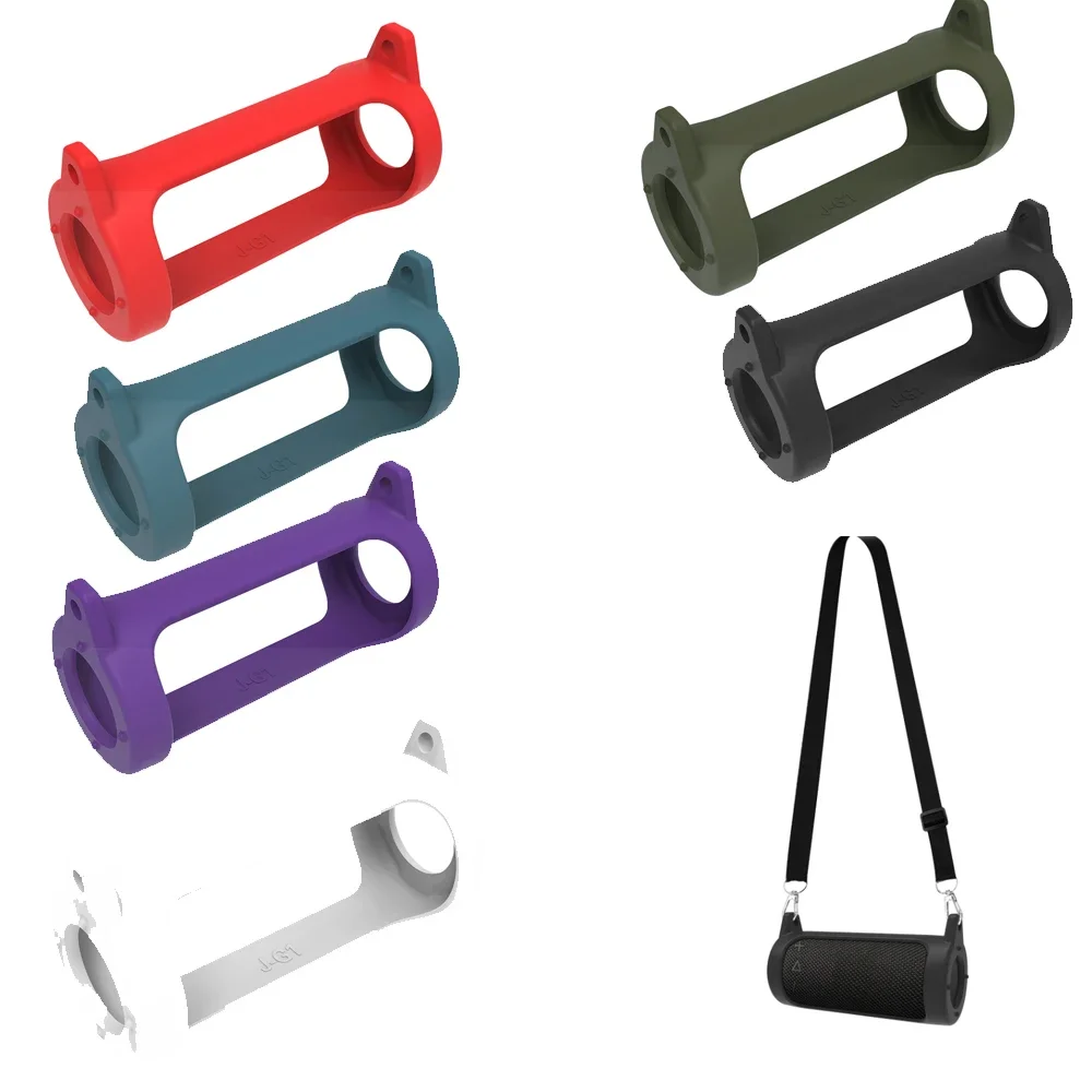 

Silicone Case Cover for JBL Grip Speaker, Soft Skin Sleeve Grip Speaker Protector Travel Carrying Case Shell with Shoulder Strap