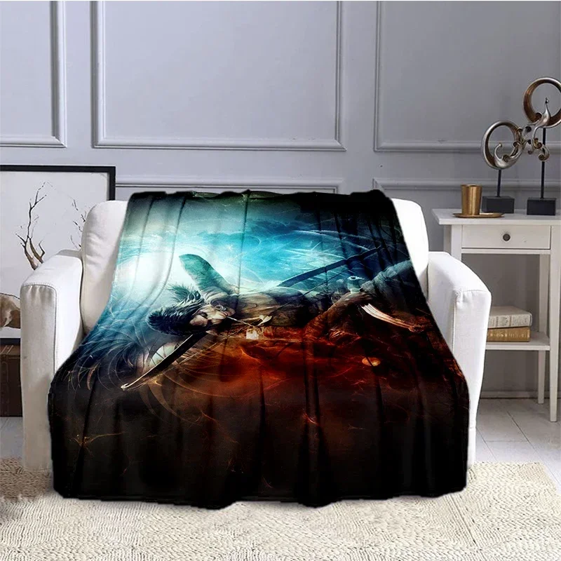 Tomb Raider-Ancient Hazard Figure Blanket for Children High Quality Flannel Blankets Soft and Comfortable Home Travel Blanket