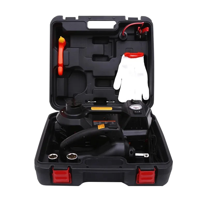 Hot Sale DC12V 5T Portable Durable Electric Hydraulic Car Jack Set with LED Light and Impact Wrench for OEM Quick Replace Tire