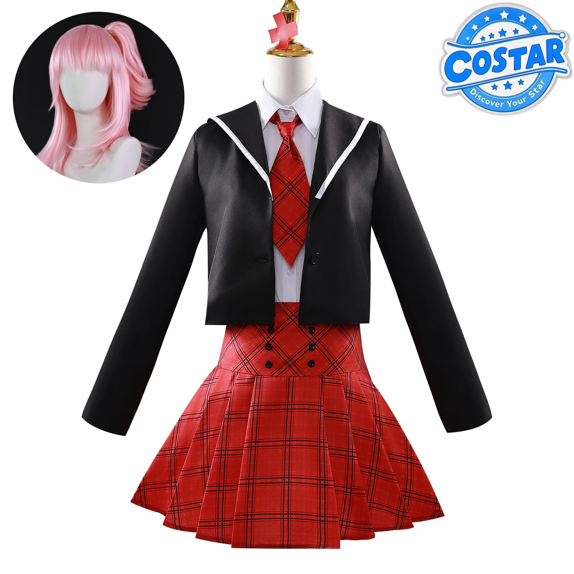 

Shugo Chara Cosplay Costume Hinamori Amu Cos Suits Uniform Skirt Set Anime Clothes for Women Halloween Dress Up Customized