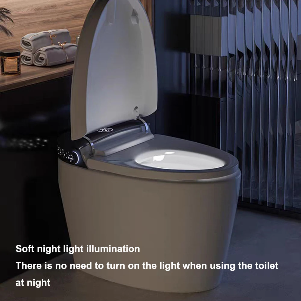 最新の自動洗浄電気トイレ、セラミック製、床から天井までのスマートトイレ、リモコン付き