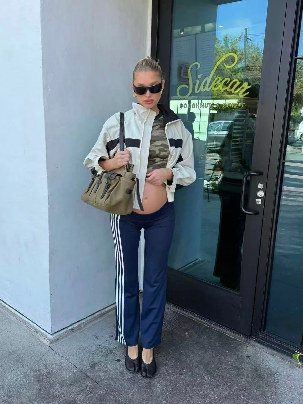 Elsahosk American Retro High-End Casual Fashion Color Block Jacket Coat Women's Standard Fit Zipper Closure Short Outerwear