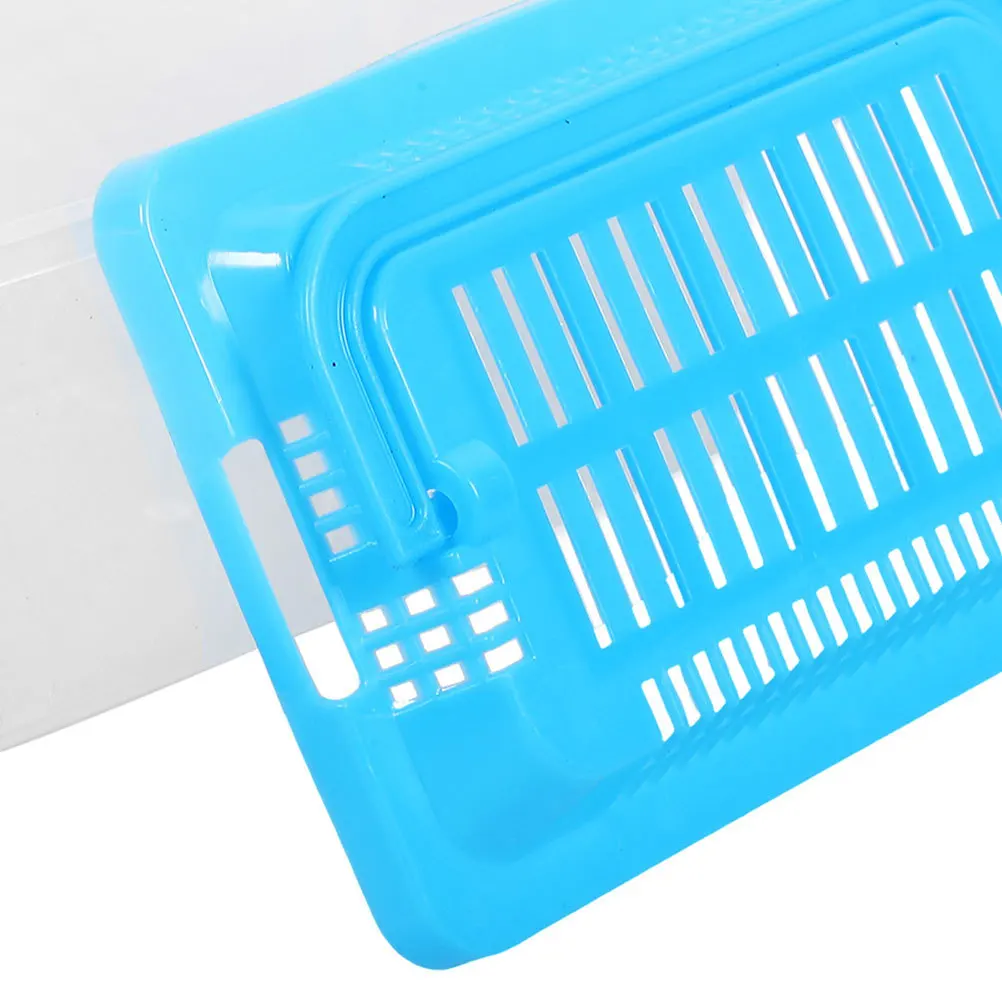 حاملة الحيوانات الأليفة المحمولة شفافة خفيفة الوزن الزواحف صندوق سفر حاوية تنفس للأسماك السلاحف الأفعى السحلية الصغيرة #2