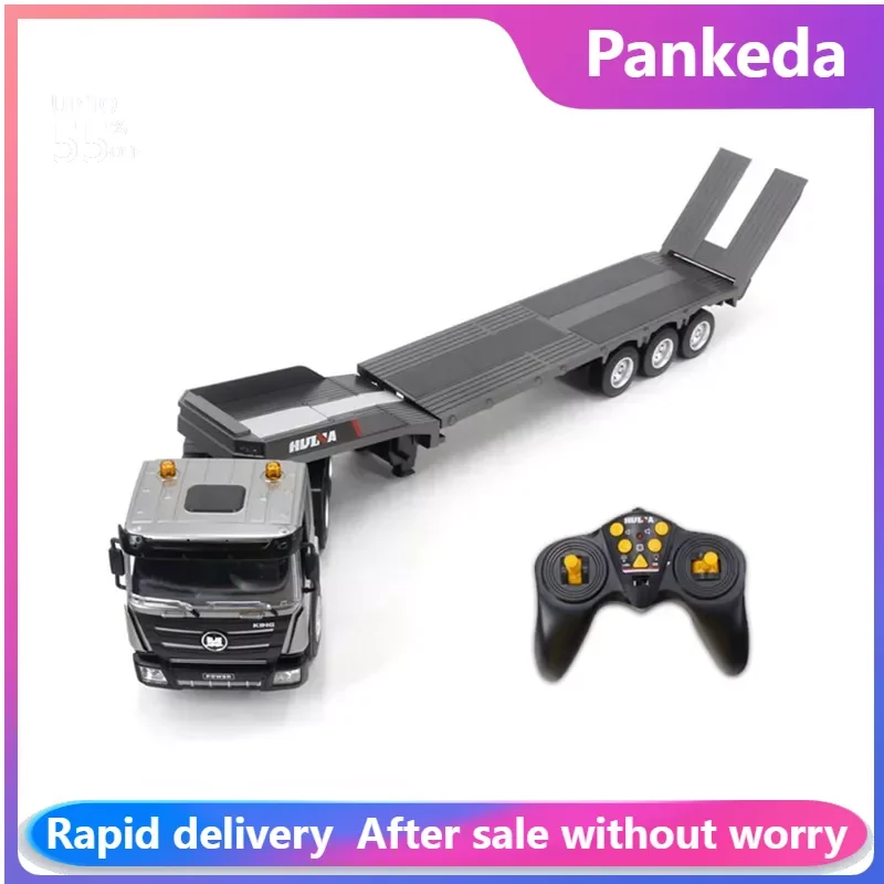 

HUINA 1318 1:24 2.4GHz Remote Control Trailer Truck Toy With Sound And Lights Car Transport Engineering Vehicles birthday gift