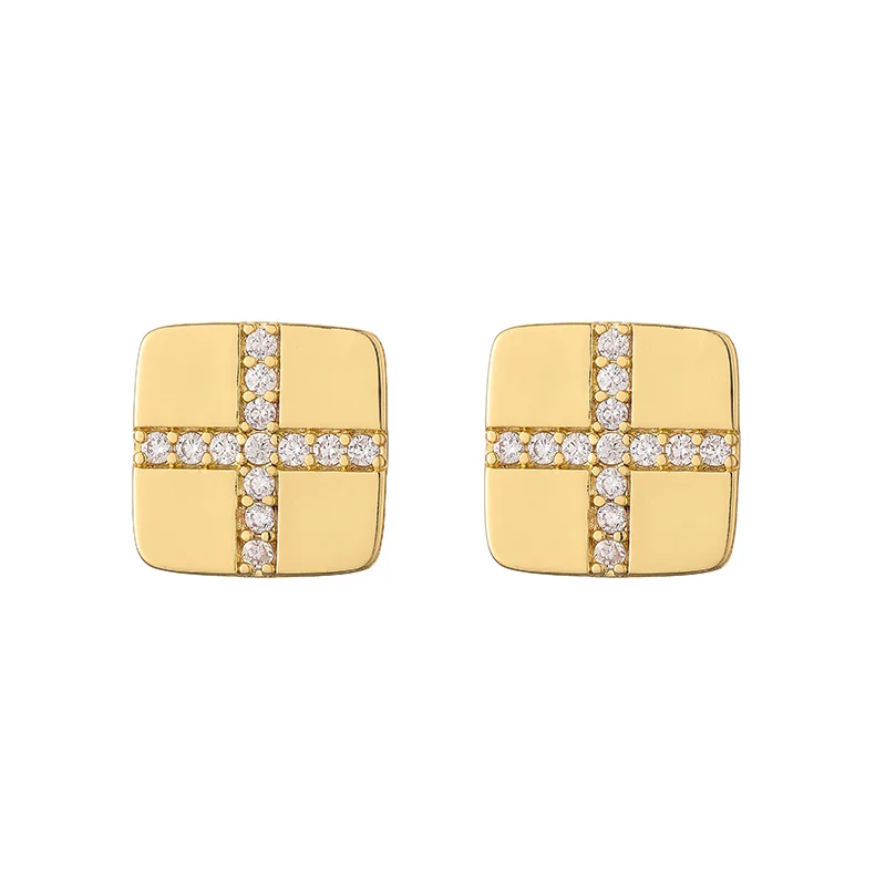 HECHENG,Stud Earrings for women 18K Gold Plated  Fine Jewelry brincos Accessories
