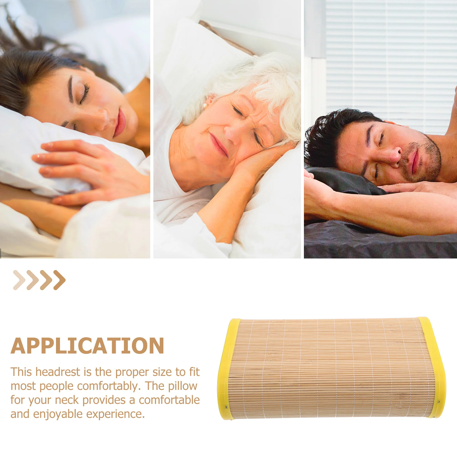 وسادة تبريد من الخيزران قابلة للتنفس، وسادة مسند رأس صيفية منسوجة، وسادة استرخاء لدعم رأس الساونا، وسادة صيفية من الخيزران قابلة للتنفس #2