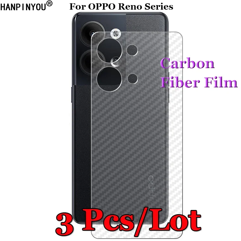 

3 Pcs/Lot For Oppo Reno9 Reno 10 11 Pro Plus 3D Non-slip Carbon Fiber Back Film Protector Protective Sticker