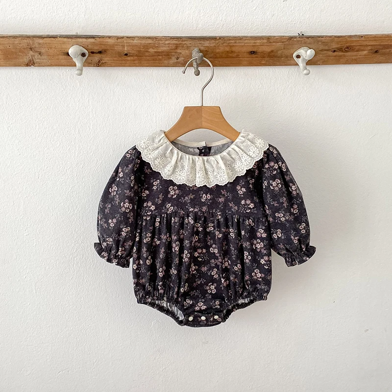 2026 Neuer Frühlings-Baby-Strampler für Mädchen 0-24M Langarm Baumwolle Bedruckt Koreanischer Stil Kletter-Strampler Süße Babykleidung – Detail 2