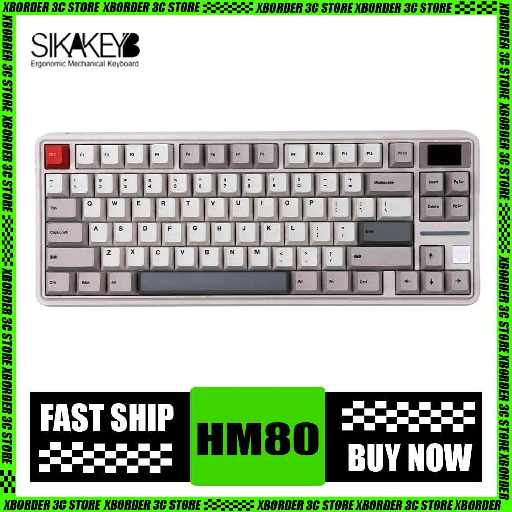 Sikakeyb Hm80 Magnetic Switch Mechanical Keyboard 8k Custom Screen Wired Gaming Keyboard E-Sports Office Pc Gamer Accessory Gift