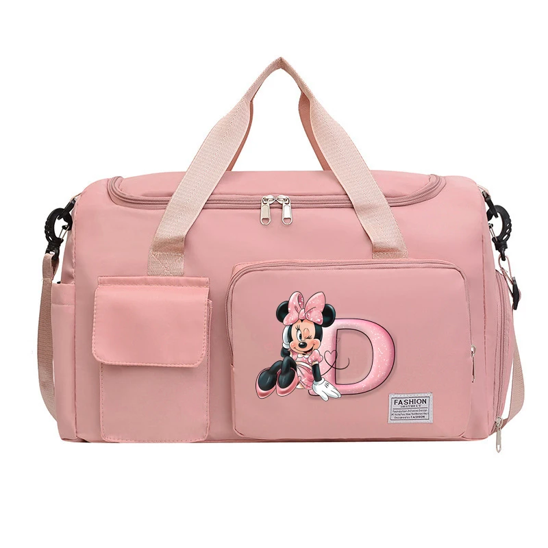 Minnie Mouse Women Travel Bag Kawaii Cartoon Men Waterproof Gym Sport Bag Fitness Handbag for Men Storage Bag Shoulderbag Gift