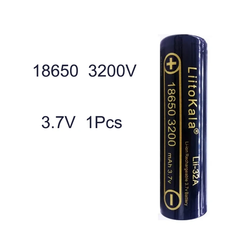 1-4Pcs Liitokala 18650 Rechargeable Battery 3200mah 3.7V 18650 Lithium Battery 20A High-Current For Flashlight Power Tool