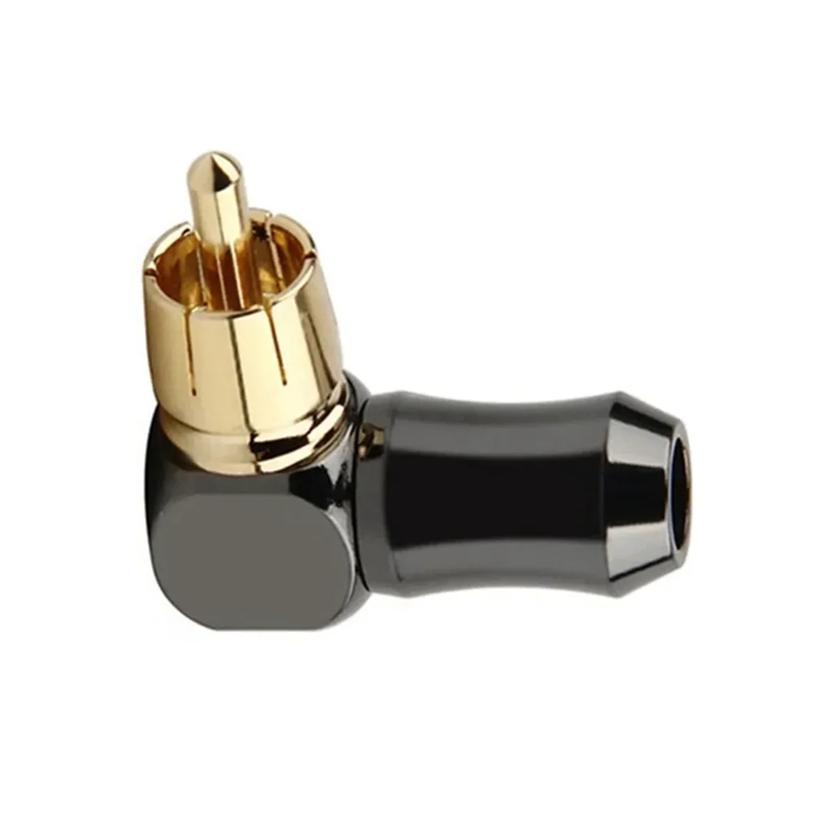 1Pcs RCA Connector Audio Plug Male 90 Degree Right Angle Elbow Speaker Terminal Conector for Soldering Video Cable