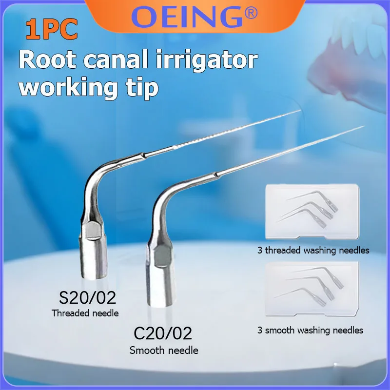 OEING Dental Endodontic Ultrasonic Activator Endo Irrigator Tips Titanium Root Canal Treatment Dentistry Thread Straight Type