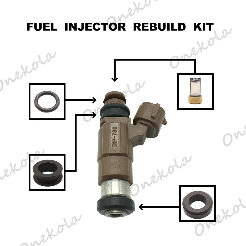 Fuel Injector repair kit Orings Filters for INP-780 INP-781 Mazda Protege 1.8L 626 2.0L 99-02