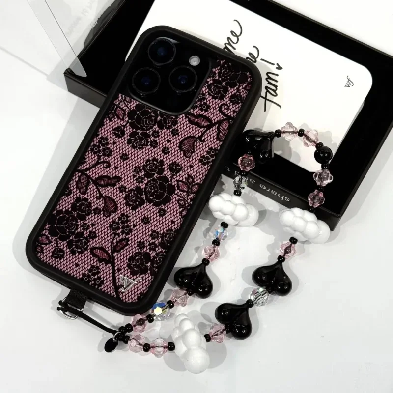 

wf Lace Lover Wildflower Rose Flower Phone Case for iphone 16 15 14 13 12 Pro Max Plus 16pro Wildflower wf shockproof Back Cover