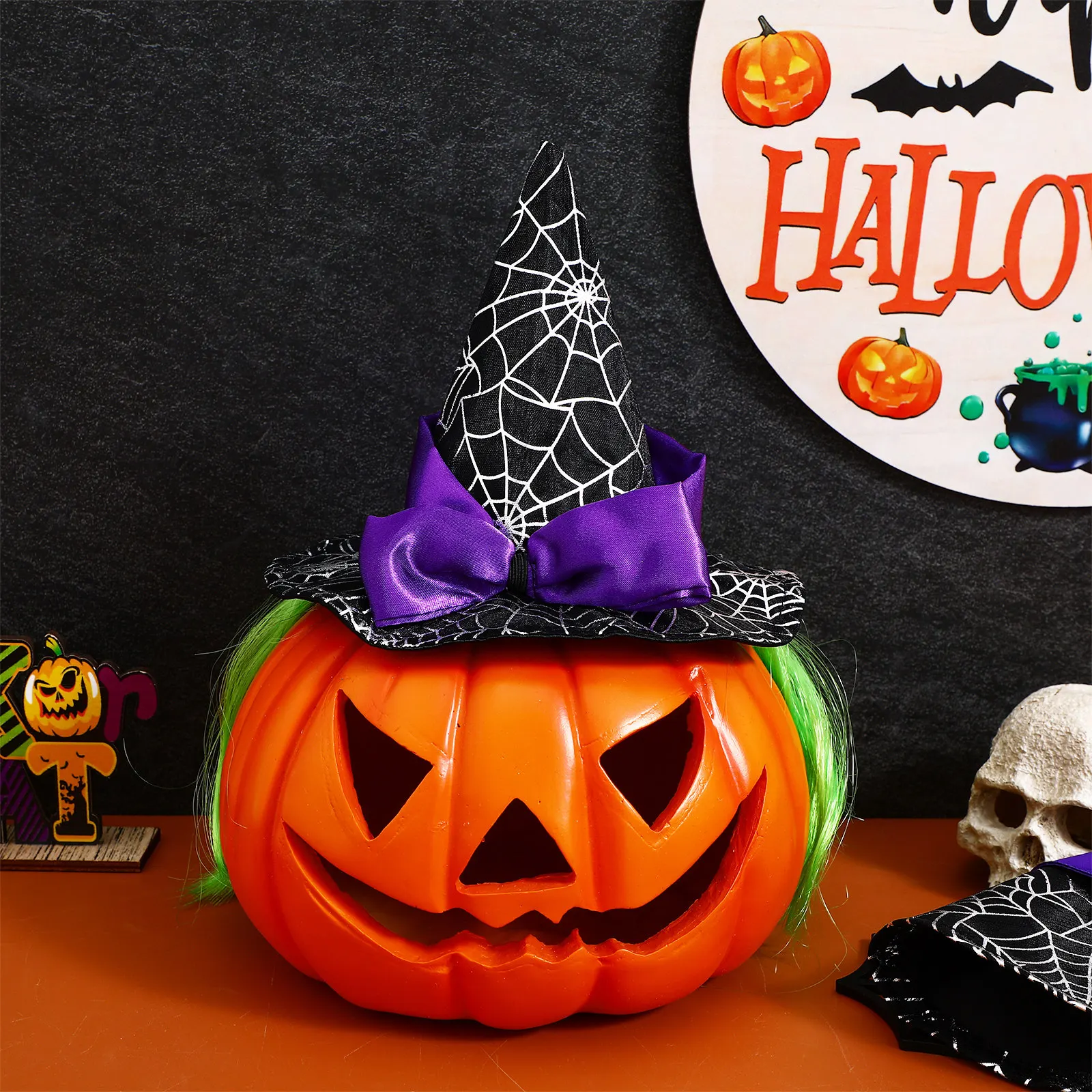ハロウィーン猫コスチューム1セット:猫用ケープ、円錐形帽子、 - Party Hat Cone のレビューと価格
