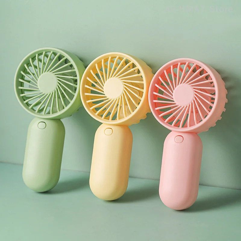 Mini ventilador portátil colorido, fuente de alimentación de batería AAA, Enfriador de refrigeración de aire silencioso para viajes de verano, hogar y oficina