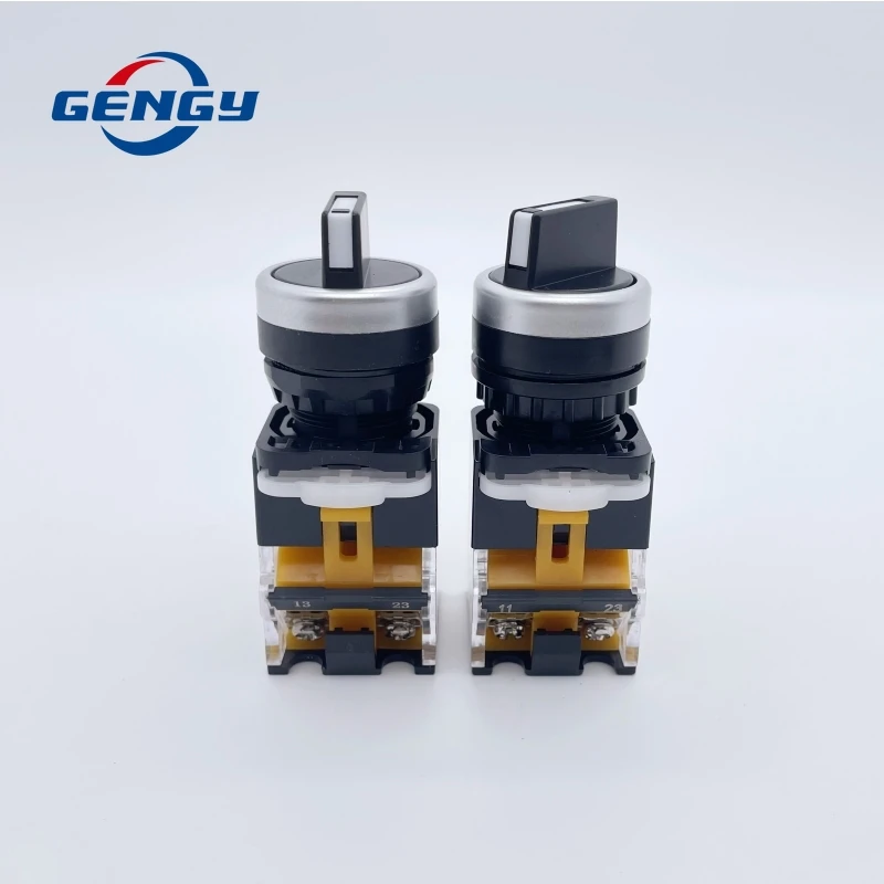 

22mm LA38-11X/2 LA38-20X/3 Selector Switch 1NO1NC/2NO 2/3 Positions Rotary Switches Knob Switch Self-locking Momentary Latching