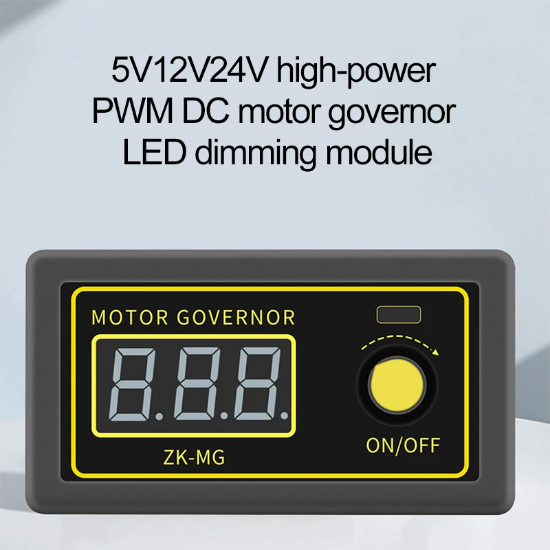 ZK-MG Motor Governor DC 5-30V 12V 24V 5A PWM Adjustable Speed Digital Display Encoder Duty Ratio Rrequency Speed Control Switch