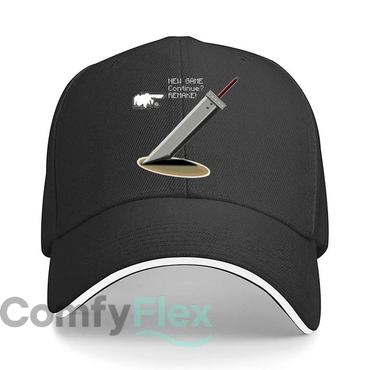 Final Fantasy Sword New Game Remake Themed Design Unisex Adjustable Fit Sandwich Baseball Cap