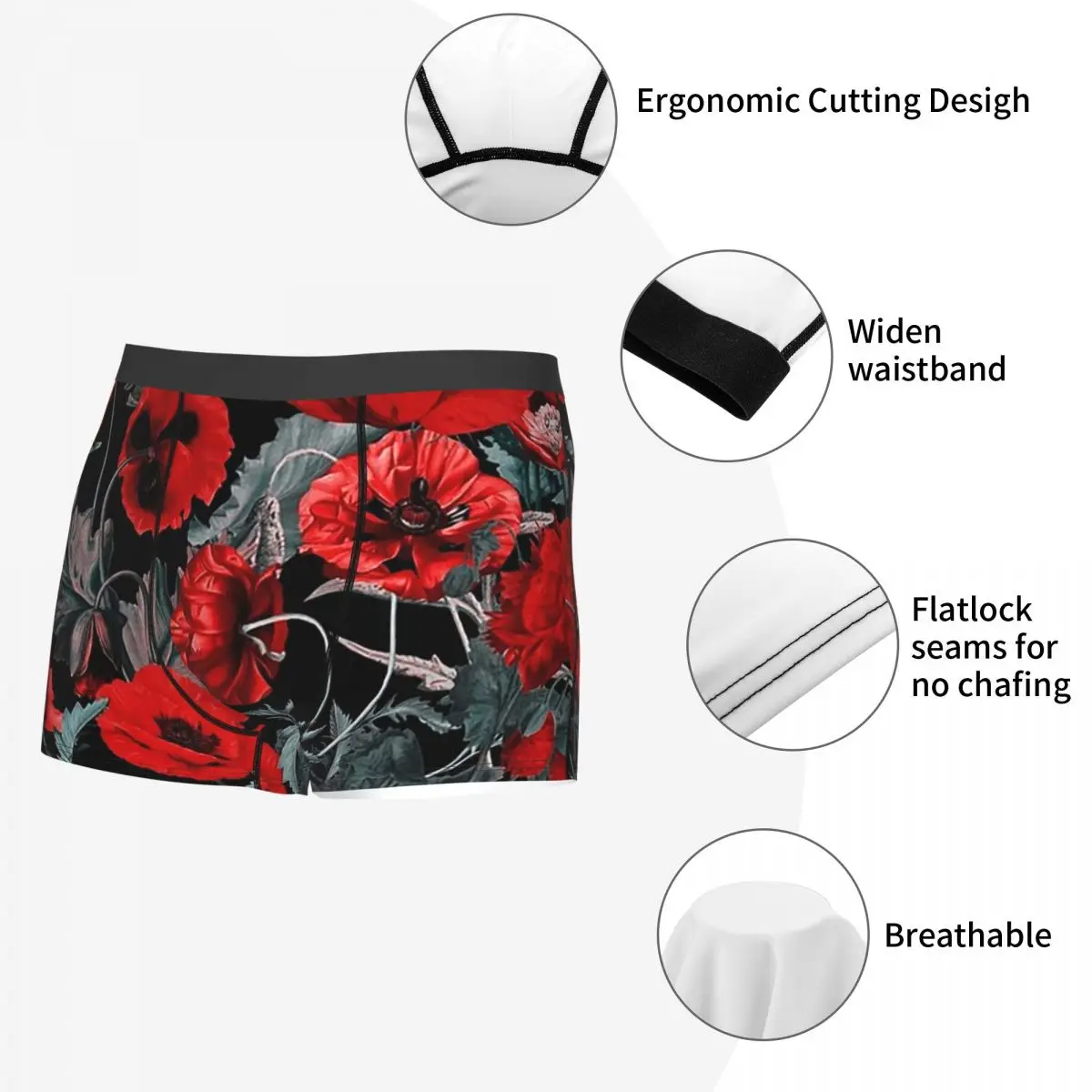 الملاكم السراويل السراويل الخشخاش جارد سراويل الذكور الملابس الداخلية الناعمة ل أوم رجل صديقها هدية