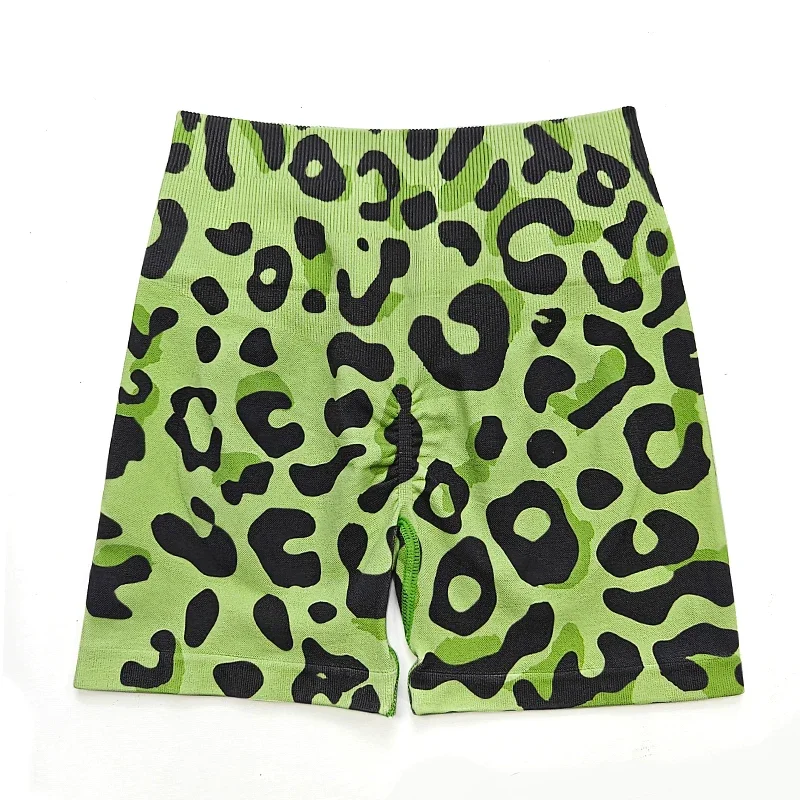 Verão dopamina cor graffiti impresso yoga shorts feminino cintura alta hip elevador barriga esportes fitness treinamento shorts