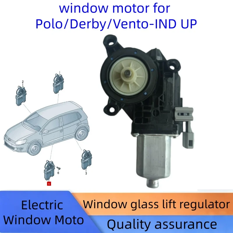 Raamliftmotor. Voor VW Polo/Derby/Vento-IND Up. 6RU959801 6RU959802 NIEUW Achterdeur Raammotor. 6RU959811 6RU959812 2010-2021